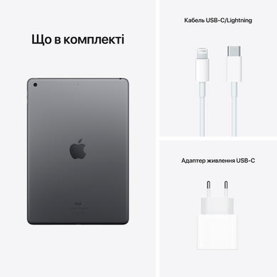 Apple iPad 10,2" (9 Gen, 2021) Wi-Fi, 256Gb (space gray) (MK2N3)