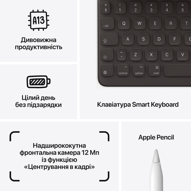 Apple iPad 10,2" (9 Gen, 2021) Wi-Fi, 64Gb (space gray) (MK2K3RK/A)